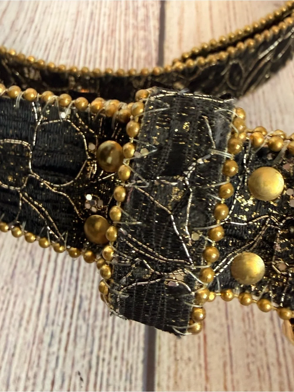 ELITE California Vintage Gold Black Belt Large